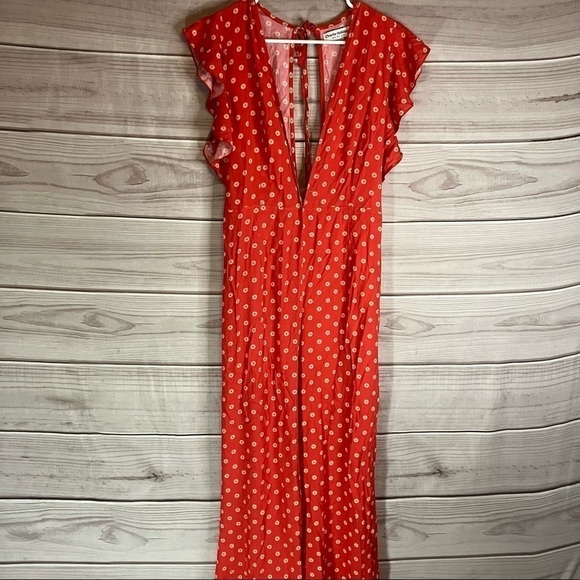 Charlie Holiday Jetsetter Wide Leg Jumpsuit in Aztec Red - Picture 2 of 14